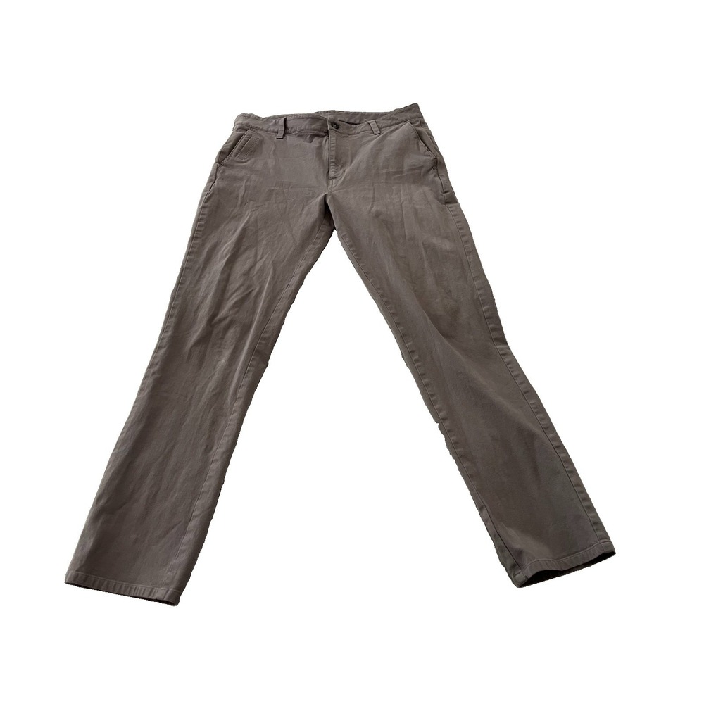 Vuori Pants Mens Gray All Ways Chino Straight Leg Stretch V447 Size 33x31